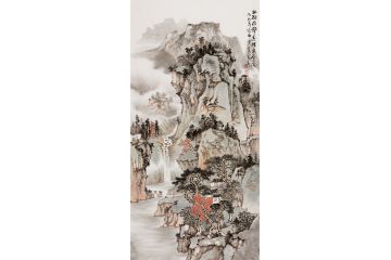 走廊装饰画 徐坤连新品《林静松声远 清泉石上流》