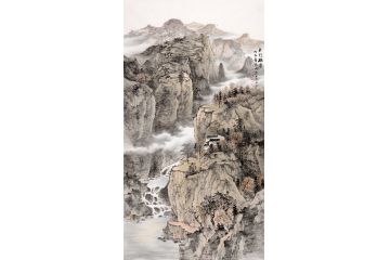 大胡子画家徐坤连新品太行国画《太行雄姿》