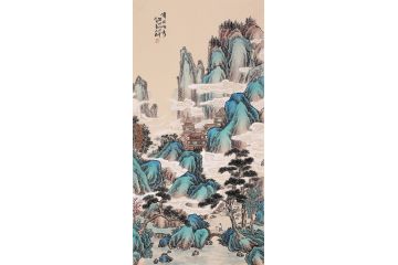 【力荐】易水新品工笔仿古山水画《峰林峻秀》