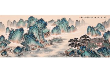 装饰画必选 易水最新六尺横幅仿古《风生水起》