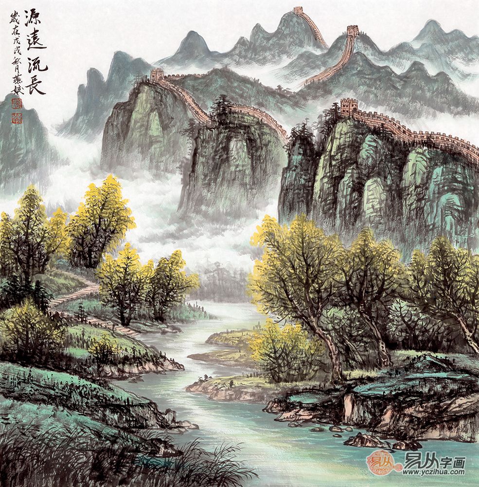 欣赏山水画名家刘燕姣画作，品味画家笔下的壮美河山