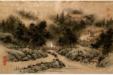 魏宏声最新力作小尺寸山水画作品《穷款》