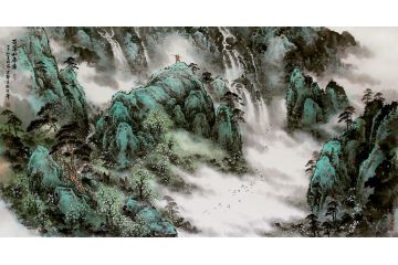 魏宏声最新力作国画山水画新品《百草和春图》