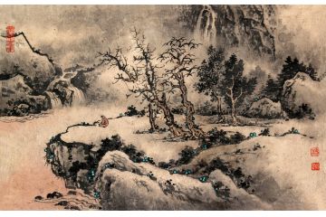 小尺寸字画 魏宏声新品国画山水画《穷款》