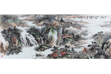 高吉良新品力作国画山水画作品《崂山胜境图》