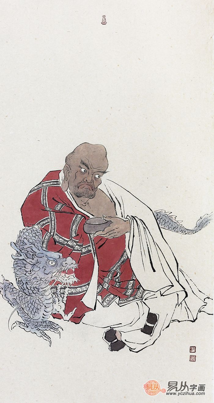 中美协会员张琪经典佛教画《十八罗汉图》