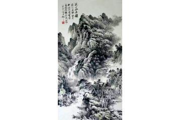 高吉良最新力作四尺竖幅国画新品《溪山幽居图》