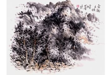 高吉良新品力作小尺寸山水画作品《云起太行》
