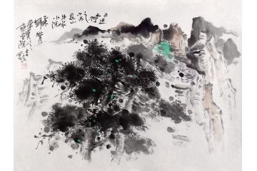 高吉良新品国画山水画作品《三进太行》