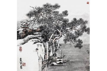 2018小品装饰画 王建军新品雪景画《瑞雪兆丰年》