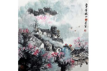 室内装饰挂画 王建军新品风水画《江南春色》