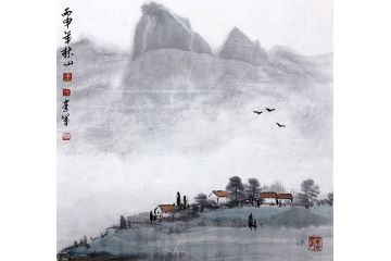 风景小画 王建军新品力作真迹国画《山水小品》