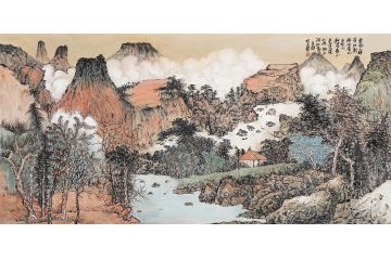 美协画家余静老师新品创作《东风一样翠红新》