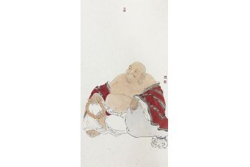 中美协会员张琪经典佛教画《十八罗汉图》