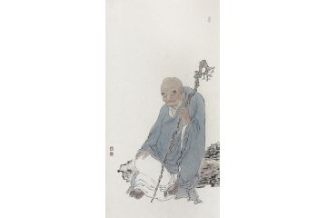 中美协会员张琪经典佛教画《十八罗汉图》