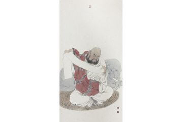 中美协会员张琪经典佛教画《十八罗汉图》