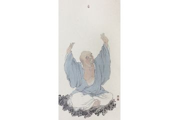 中美协会员张琪经典佛教画《十八罗汉图》