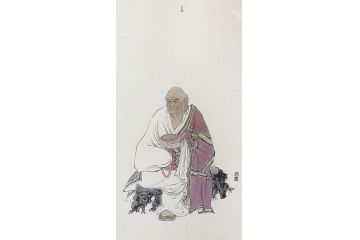 中美协会员张琪经典佛教画《十八罗汉图》