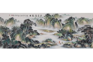 仿古精品画 张利精心手绘创作《春色满乾坤》