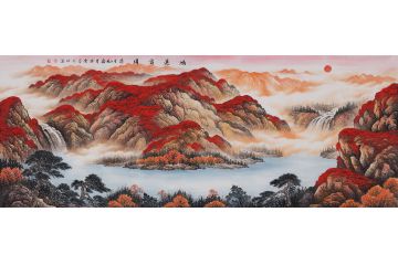 2019风水画力荐 李林宏六尺鸿运聚宝盆《鸿运当头》