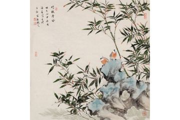 国画竹子 许芬新品花鸟画《竹报平安》·