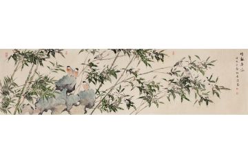 许芬写意竹子图《竹报平安》·