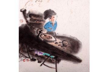 百搭挂画 扬笛最新斗方人物画《味道4》
