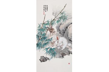 走廊玄关挂画 王鹏新品花鸟画《穷款》