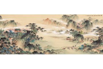 国画仿古收藏 王宁精心创作新品《青山呈露新如染》
