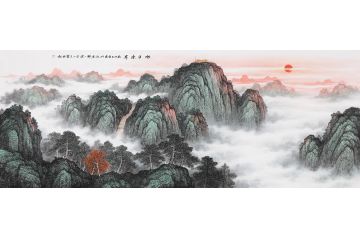 五岳之长 王宁最新创作泰山日出图《旭日东升》