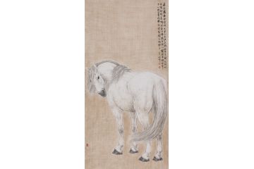 陈云鹏最新力作四尺竖幅骏马图作品《白马》