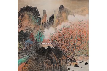 精美小品画 美协画家余静新品《山中小景》