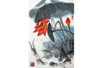 和和美美装饰画 萧立石荷花图《清香远溢》