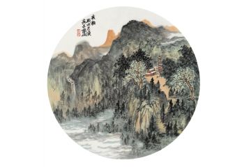 实力派画家王宁精心创作山水画《春韵》