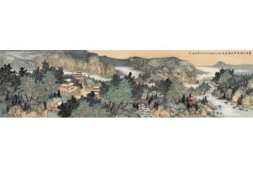 王宁最新力作山水画《春来日渐长茶客喜年光》