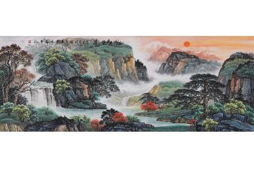 蒸蒸日上 张利经典风水画《旭日东升》