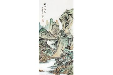 王世银新品三尺竖幅山水画佳作《南山幽居》