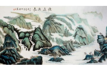 王世银最新力作经典题材山水画《源远流长》