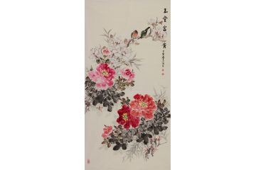 丁珂老师最新四尺竖幅写意牡丹《玉堂富贵》