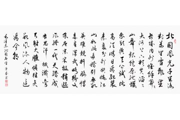 毛主席诗词 子墨书法佳作《沁园春雪》