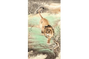 胡爱民最新力作动物画《雄风》