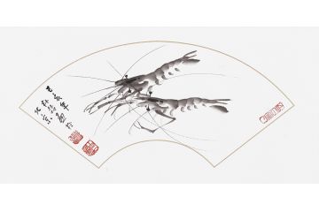 相依相伴 朴喆老师新品水墨画《虾趣》