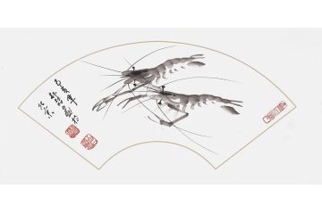 齐白石孙媳朴喆老师国画作品《虾趣》