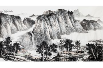 美协画家史清君新品山水画《溪山幽居》