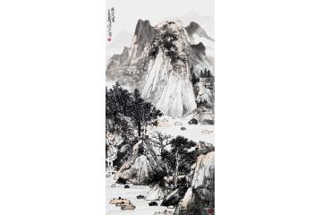 室内装饰画 史清君新品力作山水画《溪山流云》
