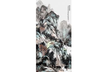家庭挂画 史清君新品山水画作品《幽谷溪声》