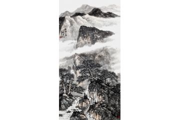美协画家史清君新品山水画《幽谷小居》