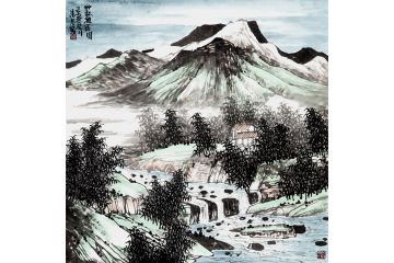 家居小品画 史清君新品力作国画《竹林雅居》