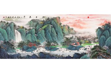 田园风聚宝盆 宋唐新品力作山水画《旭日东升》
