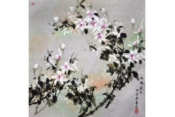 李乐写意花鸟画小品佳作《风流天下》